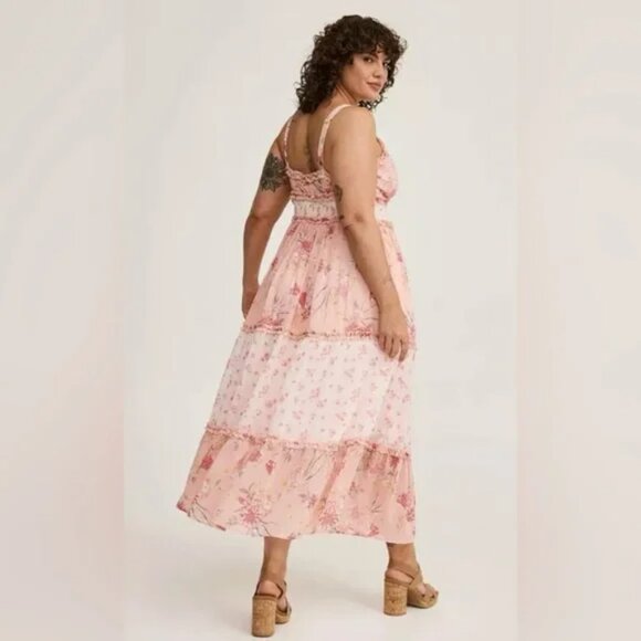 NWT Torrid Maxi Chiffon Tiered Dress - Picture 4 of 5